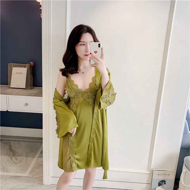 Girls' Long Sleeve Cartoon Printed Night Dress Set